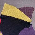 Save The Queen Vintage Unique Asymmetrical Patched Sweater Purple Photo 4