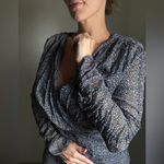 Abercrombie & Fitch Dress Navy White Pebble Long Sleeve NEW Photo 3