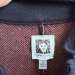 Anne Klein  Women's Size M Poncho Sweater Red Black Cotton Blend Photo 4