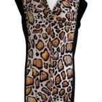 Peter Nygard Dress Cheetah Animal Print Jersey Stretch Dress Size MP NEW Photo 0