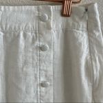 Forever 21 Contemporary Linen Blend Lined White Boho Preppy Skirt Large Photo 3