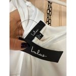 Lulus NWT  Devoted to Fun Ivory One-Shoulder Sleeveless Jumpsuit Classy Chic M Photo 8