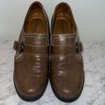 Natural Soul  By Naturalizer Carlo Brown Taupe Dress Low Ankle Bootie Brown Heels Photo 1