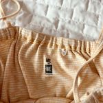 Me to We Pacsun Yellow Striped Ruffle Tank Top Size Small Photo 2