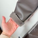 Anthropologie  Gray Kerry Reversible Faux Fur Longline Coat Photo 5