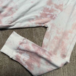 Lucky Brand  Pink and White Tie-Dye Cropped Hoodie Photo 3