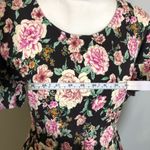 Xhilaration NWOT Crinkle Crewneck Floral Short Sleeve Dress Drawstring Elastic Waist New Photo 5