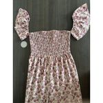 Bog Collective Off Shoulder Floral Jumpsuit Large Flare Cottagecore Artsy‎ Flowy Pink Photo 1