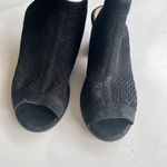 Vince Camuto  Lavette‎ Perforated Peep Toe Pumps Black Suede Womens Size 9.5M Photo 2