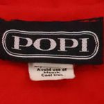 POPI Red Midi Shirt Dress Vintage 70s Union USA Belted Snap Secretary Size 0 Photo 1