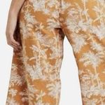 American Eagle  Pants Cropped Wide Leg Tie Waist Print Size Medium Photo 1