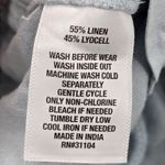 Wonderly  Blue Pullon Ruffle Linen Relaxed Pants Shorts Plus 2X Photo 6