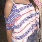 Blue Rain Red White And Blue Patterned Top Photo 1