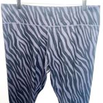 Nike  Zebra Striped Cropped Women’s Black And Grayish Purple Leggings Photo 8