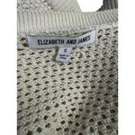 Elizabeth and James Open Knit Cardigan Sweater Women’s Small Ivory Cotton Blend Photo 3