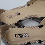 Topshop Stacey Snakeskin Print Ankle Strap Two Part Platform Heels Size 8 Photo 6