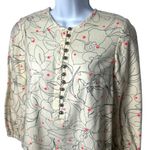 Maeve Anthropologie  Bethesda Lily Flannel Button Blouse Cottagecore Whimsical S Photo 2