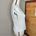 frame denim Frame White 100% Linen Short Cuffed Cap Sleeve Tee T-Shirt Top Extra Small Photo 2