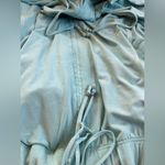 St. John blue buttery soft modern chic zip track suit jacket rhinestone detail L Photo 9