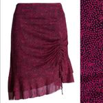 NWOT 4SI3NNA Terry Y2K Ruched Ruffle Hem Skirt S Pink Photo 2