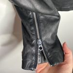 Madewell  Washed Leather Motorcycle Jacket in true black size XS Photo 9