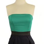 French Connection  Strapless Dress – Teal, Navy & Black | Statement Zipper Back | Photo 2