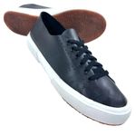 Superga Unisex 2750 Morphing Mule Raw Cut Black Leather Sneakers Size 39.5 (US 8 Photo 0