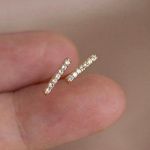 Sterling Silver Stud Earrings Diamond Studs Gold Studs Earrings Photo 1