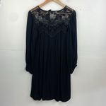 American Eagle  Crochet Black solid Dress v neck size Medium Photo 4