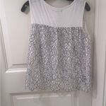 Generation Love white tank top with lase  flowers in the back Photo 1