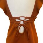 One Piece Swimsuit Lace Up Bodysuit Deep Neck Backless Bathing Suit Womens XL Photo 5