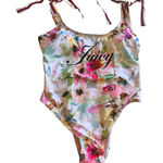 Juicy Couture  WOMENS PINK FLORAL Water Color 1 PC SWIMSUIT Size Large Nwt‎ $98 Photo 0