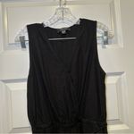 Karen Kane  Black V Neck Sleeveless Cropped Jumpsuit size Medium Photo 3