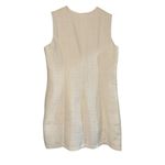 H&M NWT  Textured Cream White Shift Dress Womens Large Garden Summer Wedding Photo 3