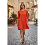 MM Couture  by Miss Me Burnt Orange Shift Dress Small Rhinestone Cuff Glam Photo 14