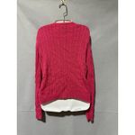 Brooks Brothers  346 Pink Cable Knit 100% Mercerized Cotton Sweater Womens Large Photo 2