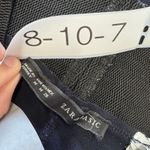 ZARA  Pants Womens Medium Blue Casual‎ High Waist Zip Pocket Leggings Photo 2