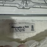 Abercrombie & Fitch Ultra High Rise 90s Straight Jean White Ripped Knee 20 Long Photo 6