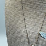 Lia Sophia  Silver Tone Snake Chain Rectangle Reversible Pendant Necklace Photo 2