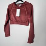 Gymshark  Geo Seamless Long Sleeve Crop Top in dusty pink Size M Photo 1