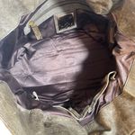 Kooba Brown Leather Snakeskin Tote Shoulder Bag Women Photo 3