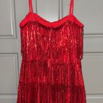 Red Sequin Boutique Dress Photo 2