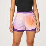 Sweaty Betty Ombre Running Shorts Size M Gradient Sunset Color Built-In Liner Photo 0
