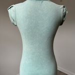 One World Romantic French Floral Graphic Tee Puff Sleeve Rhinestone Sz S Y2K Photo 2