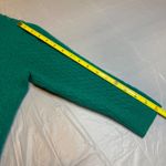 J.Crew Italian Cashmere Cable Knit Crewneck Sweater Green 3/4 Sleeve Size S Photo 8