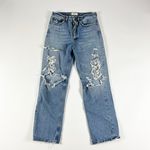 AGOLDE 90's Mid Rise Loose Fit Straight Leg Cotton Distressed Denim Jeans Major Photo 0