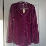 JODIFL  Velvet button Down Top - Medium Photo 1