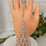 Silver Crystal Hand Chain Bracelet / Anklet Photo 1
