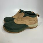 L.L. Bean women's ankle duck boots size 7.5 green tan outdoor casual hunting Photo 2
