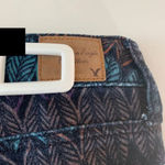 American Eagle American Eagle Stretch Jegging Colorful Feathers Size 4 Boho Festival Jeans Fun Photo 11